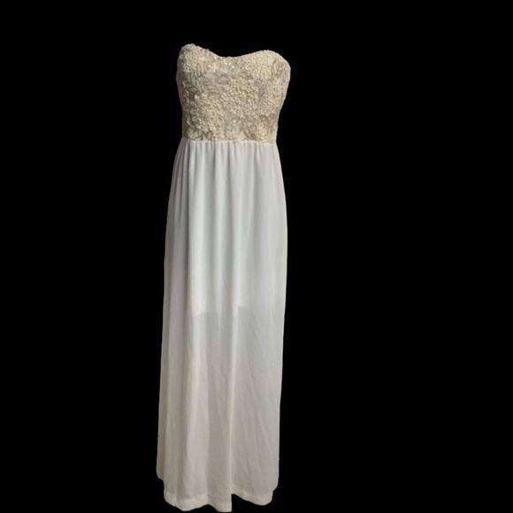 STYLE RACK Women’s long gown/ prom dress Ivory Size Large - Picture 1 of 9